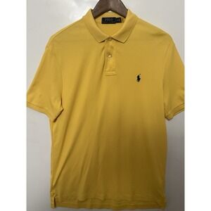 Men's Polo Ralph Lauren M Yellow Polo Shirt Exceptional Condition